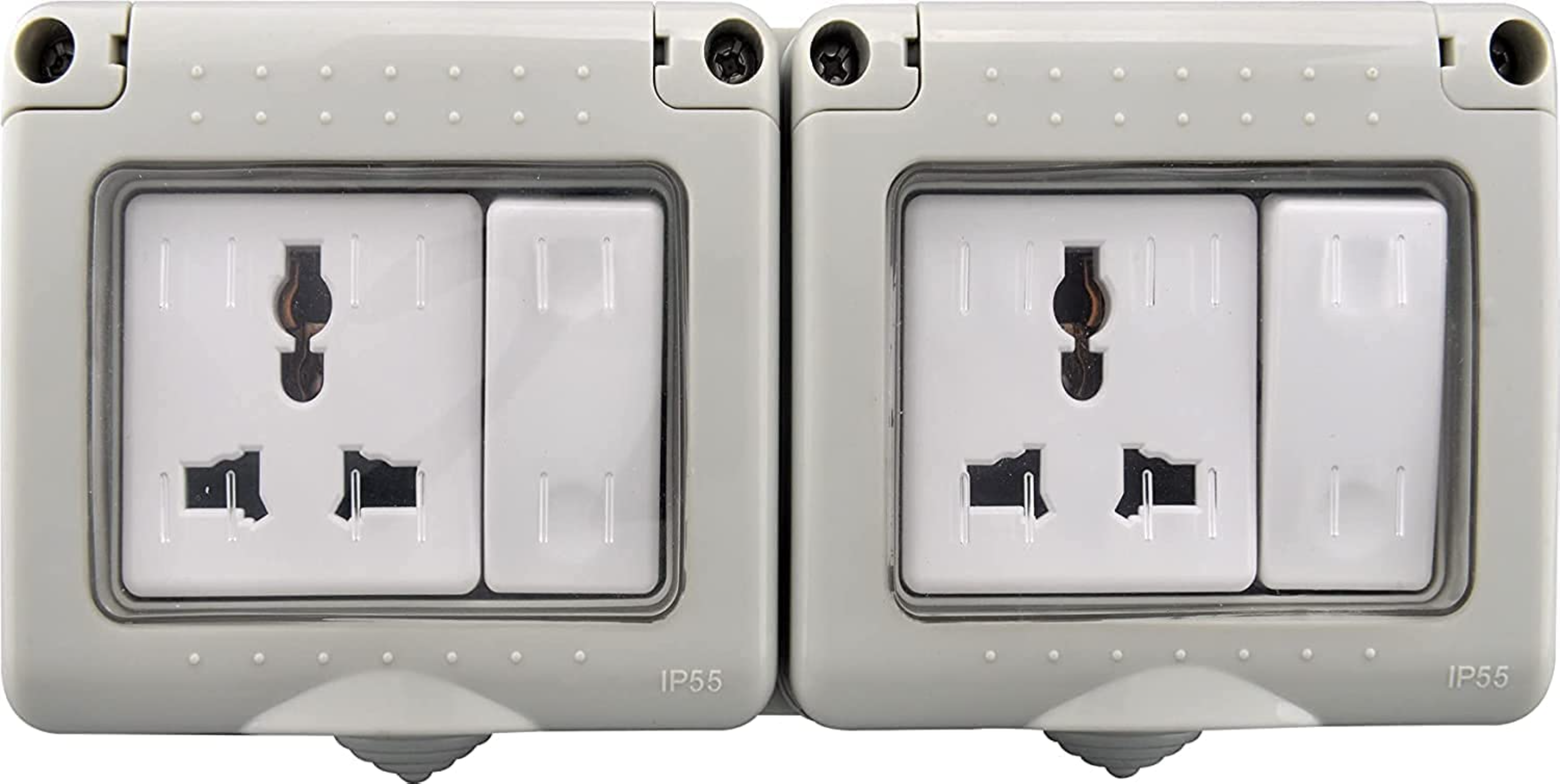 MODI Waterproof HWD4010(?D/FS-2SS)SS 2 Gang Switch 2 Gang Socket