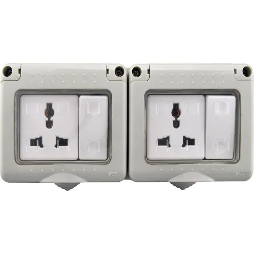 MODI Waterproof HWD4012(?D/FS-2US)US 2 Gang Switch 2 Gang Socket