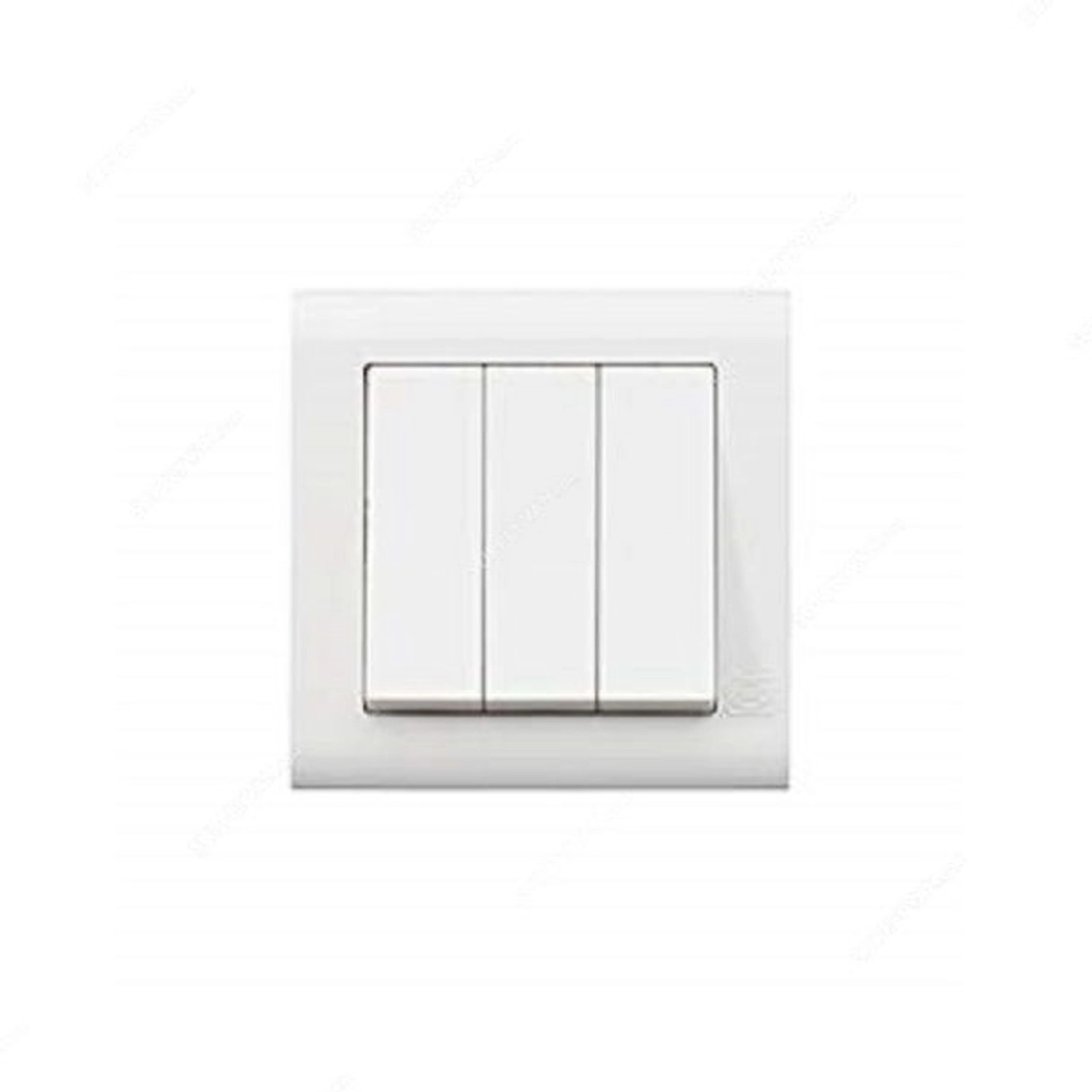 MK 10AX 3G 1WAY SWITCH WHI WIDE ROCKER-MV4783W1WHI