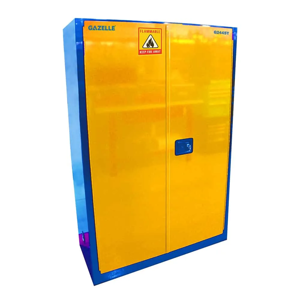 Gazelle 45 Gallon Safety Cabinet, Yellow, 2 Shelves