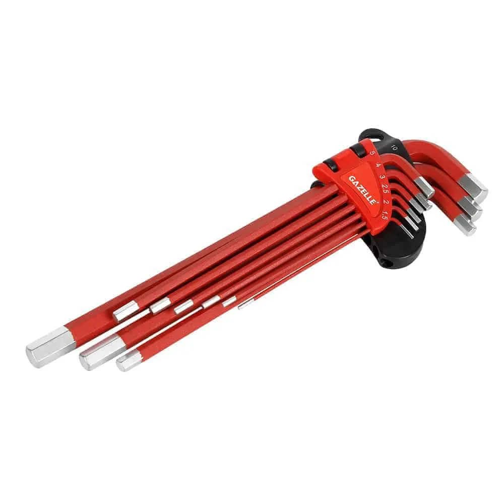 Gazelle Long Arm Metric Hex Key Set, 9-Pieces