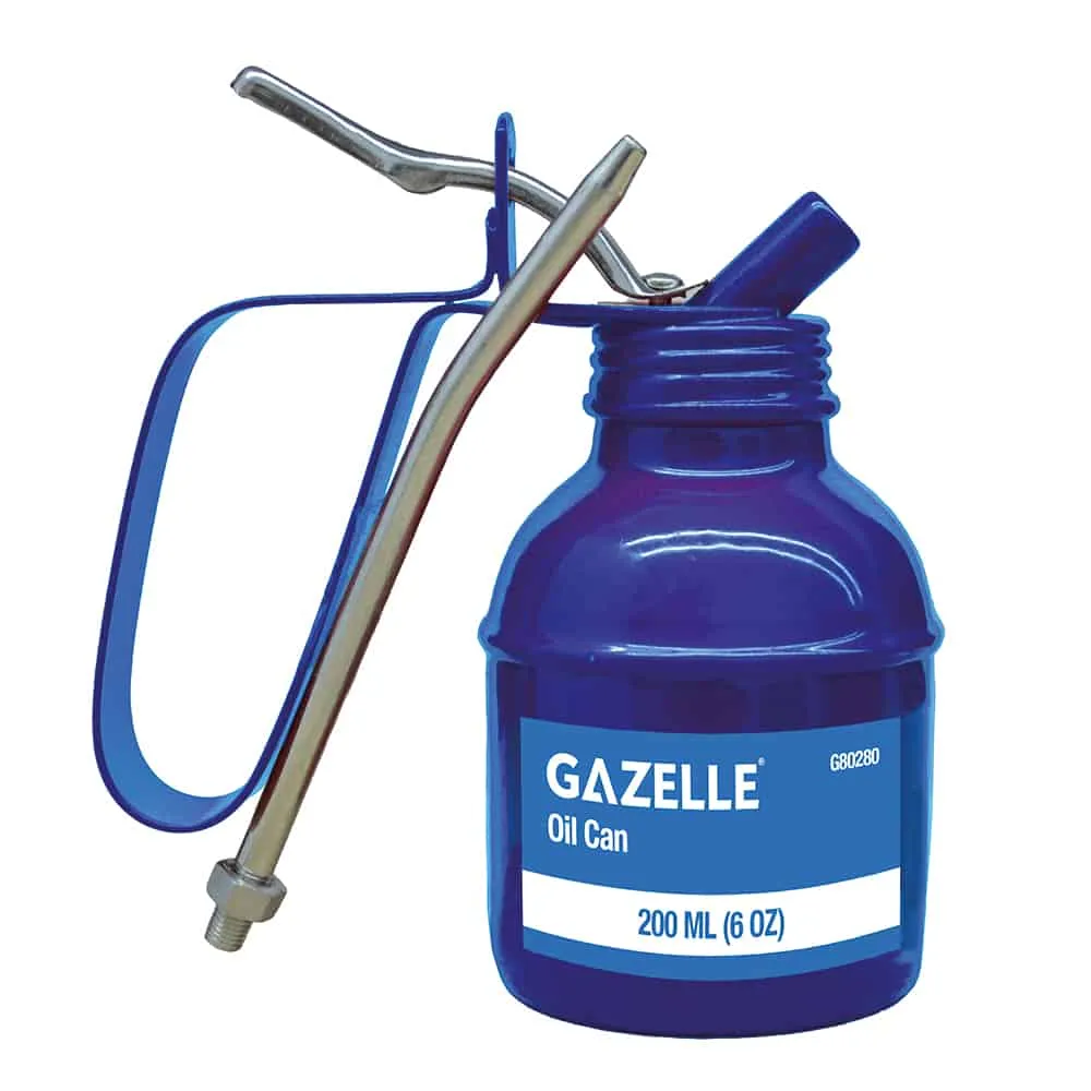 Gazelle 200ml Brass Pump Oil Can (6 Oz.) with Rigid Spout