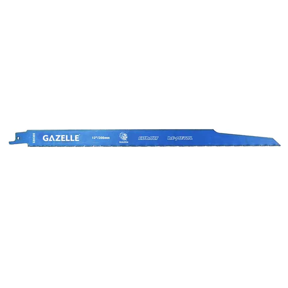 Gazelle 14T x 12 In. Bimetal Cobalt Blade for Reciprocating Saw (300mm), Blue