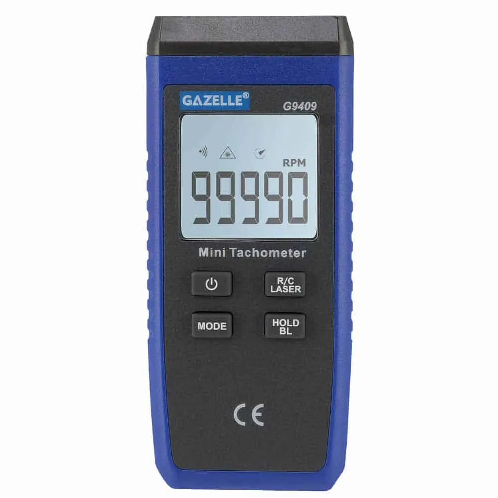 Gazelle Laser Tachometer, 10-99999rpm