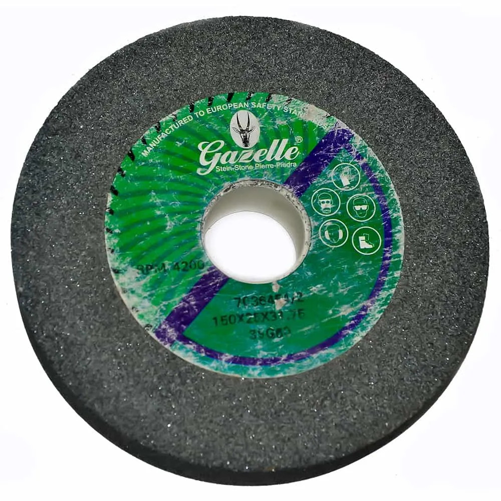 Gazelle 150x25mm SiC Bench Grinding Wheel, 80 Grit - GAZ-15025-80G