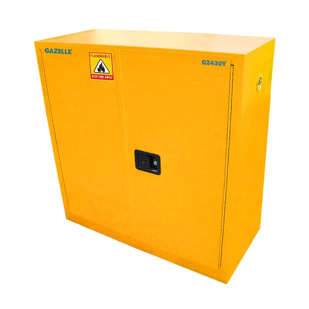 Gazelle 30 Gallon Safety Cabinet, Yellow, 1 Shelf