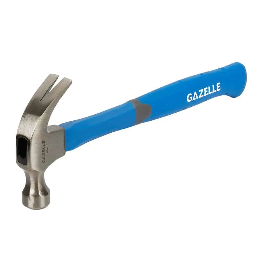 Gazelle 550 Grams Curved Claw Hammer (20oz) with Fiberglass Handle