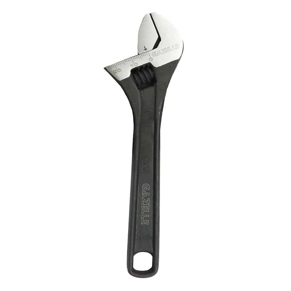 Gazelle 6 In. Adjustable Wrench, Black (150mm)