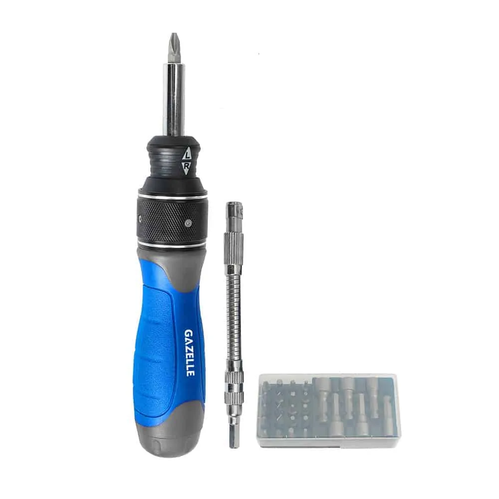 Gazelle Dual-Drive Ratchet Screwdriver Set, 28-Pieces