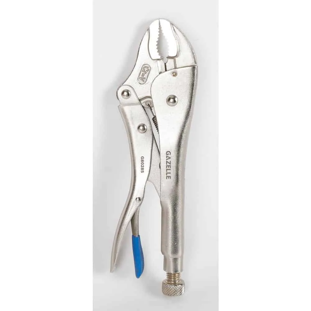 Gazelle 10 In. Curved Locking Plier (250mm), Cr-V Steel, Guarded Release, Easy Locking and Release Action