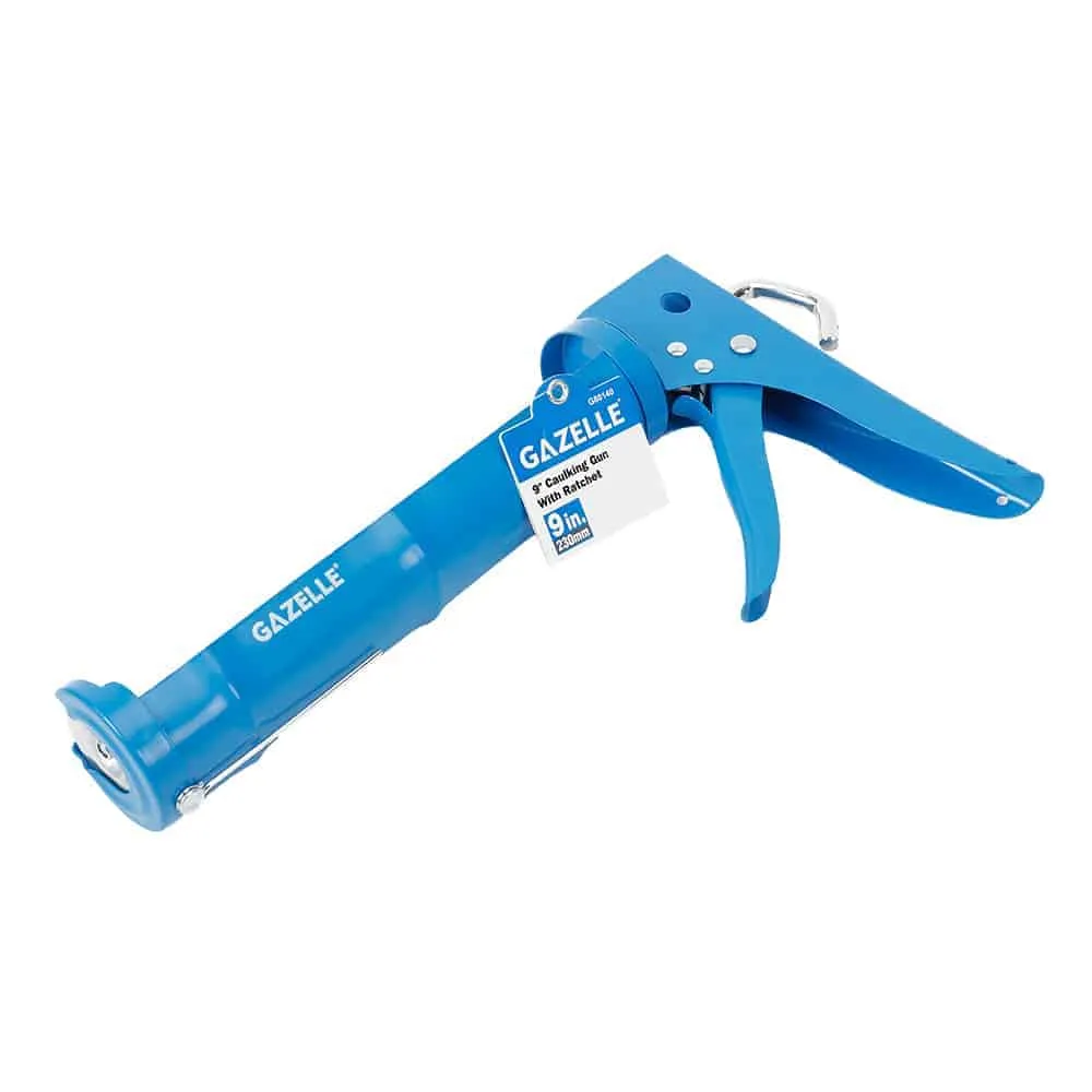 Gazelle 9 In. Caulking Gun with Ratchet (230mm)