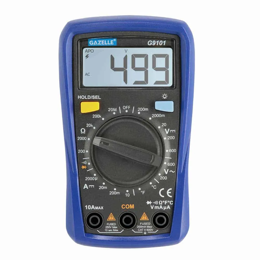 Gazelle Palm Size Digital Multimeter, CAT II 600V, 10A