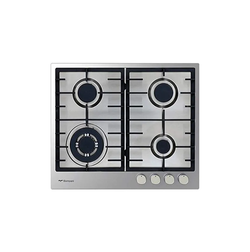 B/IN HOB, 60X60CM, 4 GAS BURNERS, FULL SAFETY, A/ING, CAST IRON PAN SUPPORT, S.STEEL.