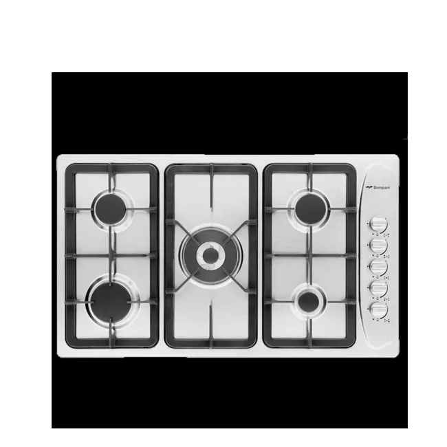 B/IN HOB, 90X60CM, 5 GAS BURNERS, FULL SAFETY, A/ING, CAST IRON PAN SUPPORT, S.STEEL.