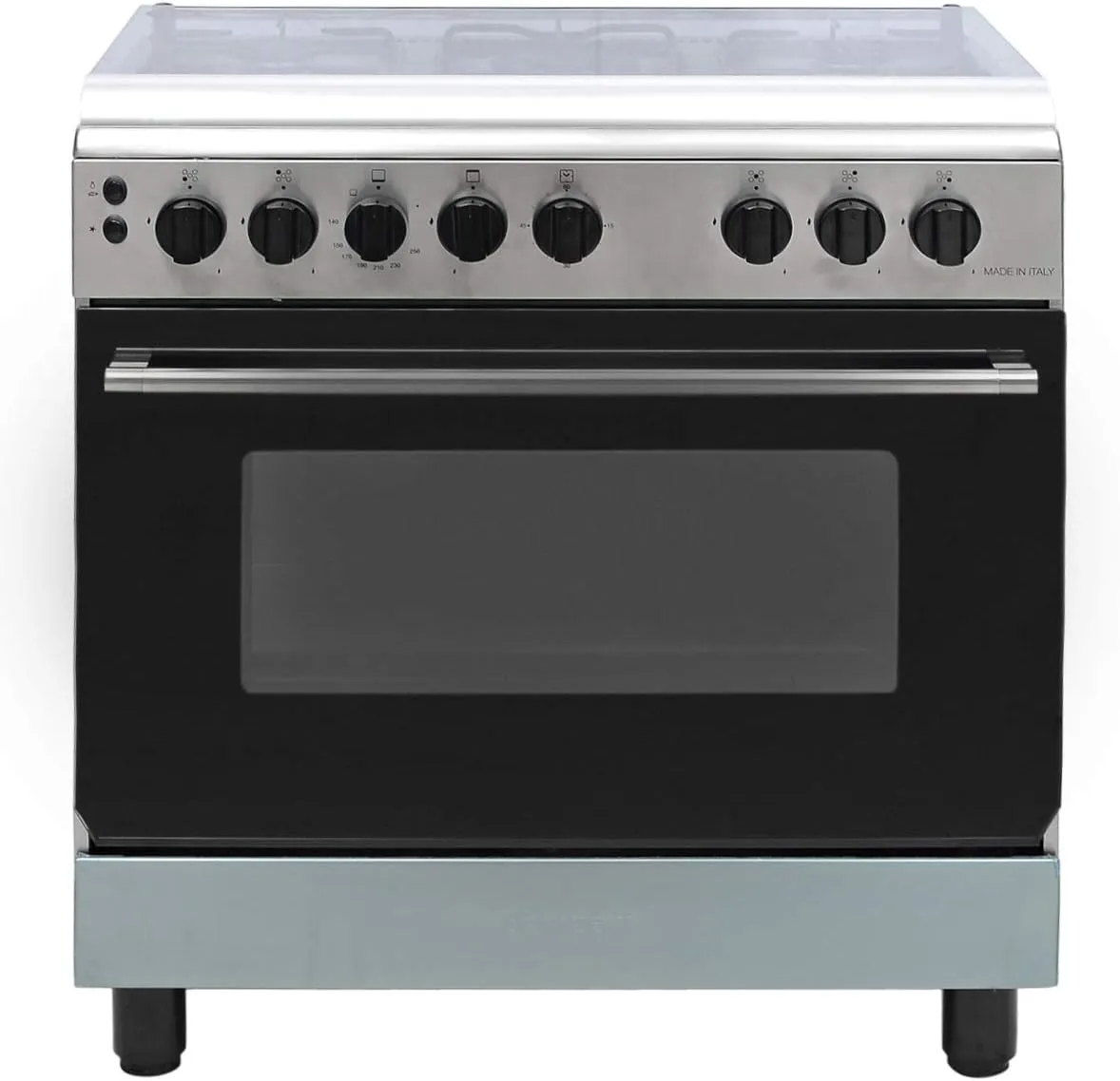 BOMPANI FREE STANDING CEREMIC COOKER, 60X60CM, 4 CEREMIC ZONE, ELECTRIC MULTIFUNCTION OVEN & GRILL, S.STEEL. (BO653PG) WITH SELF CLEANING.