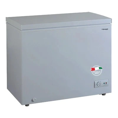 BOMPANI CHEST FREEEZER, 295 LTRS, INNER, LAMP, EXTERNAL HANDLE, COMPRESSOR FAN, SILVER FINISH.