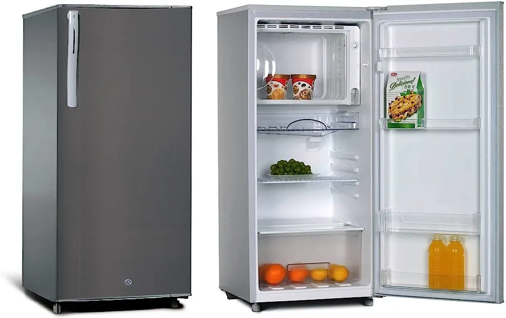 BOMPANI 150LTRS, SINGLE DOOR REFRIGERATOR, DEFROST, SILVER FINISH.