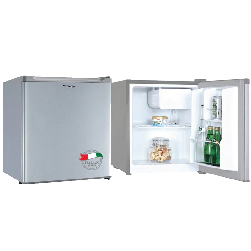 BOMPANI 48 LTRS BAR FRIDGE, SILVER COLOUR.