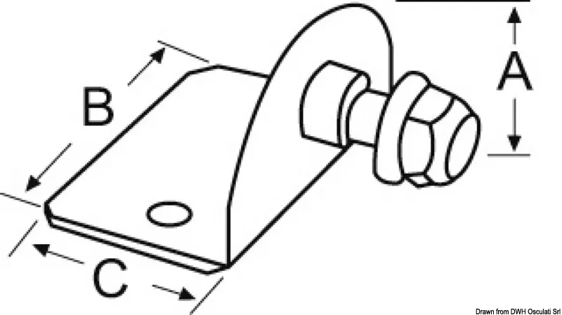 90� Plate 8mm-Threaded Pin External Part No: 38.013.01