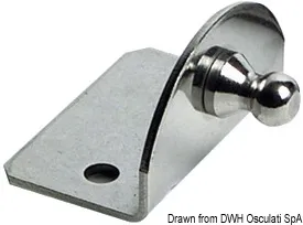 90° plate Ø 10mm-ball external Part No: 38.013.41