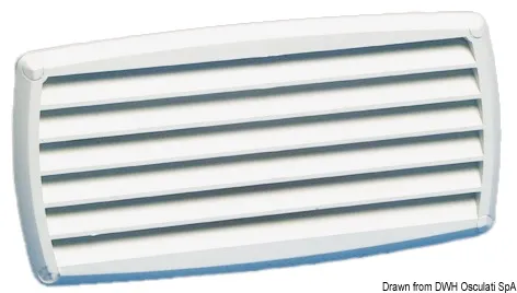 ABS louvred vent white 201 X 101 mm Part No: 53.273.91