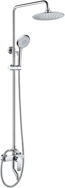 Shower Mixer Set with 20cm Rain Showerhead, 3-Function Hand Shower 1.5M Stainless Steel Hose, Chrome