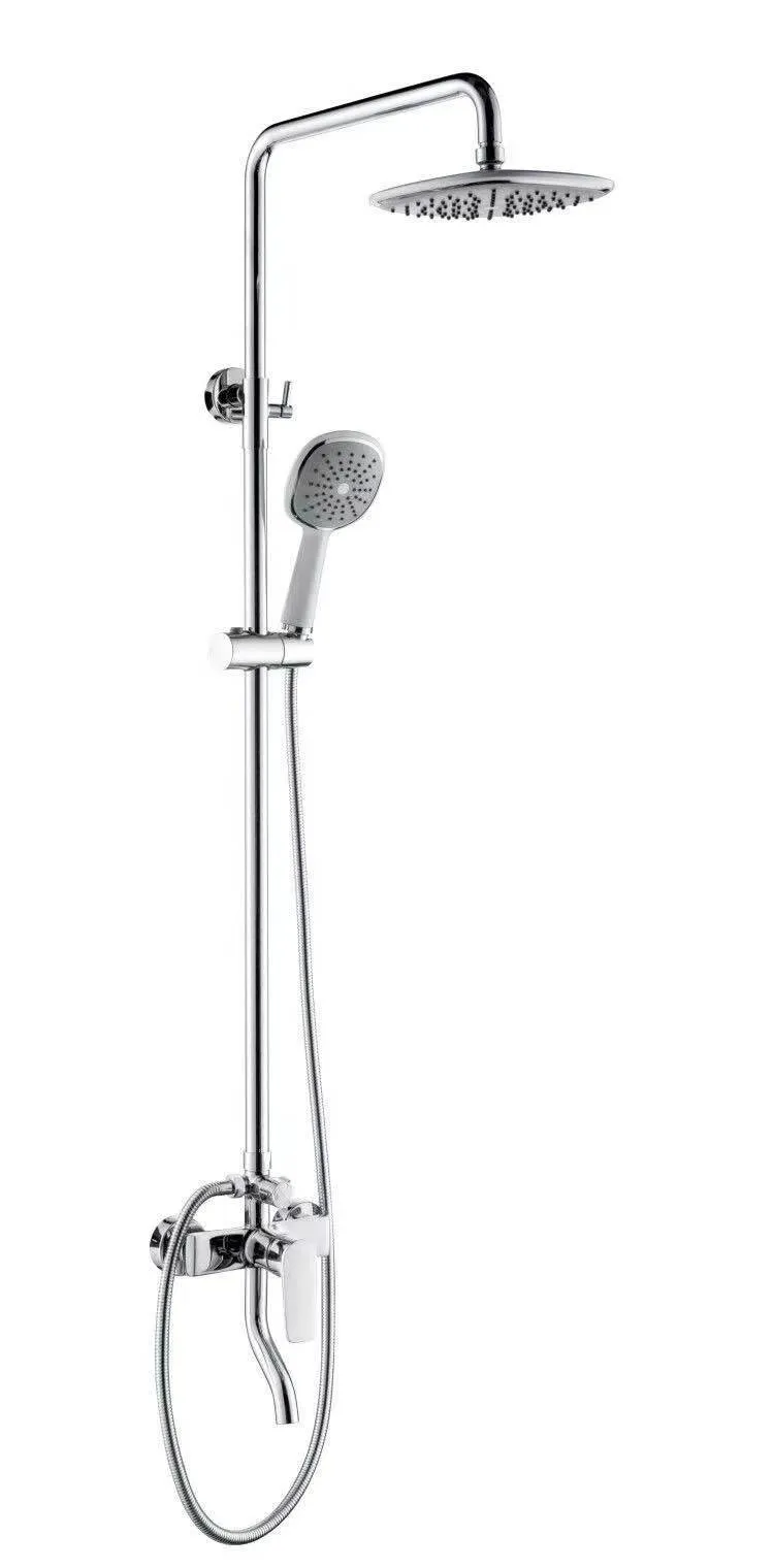 Shower Mixer Set with 20cm Rain Showerhead, 3-Function Hand Shower 1.5M Stainless Steel Hose, Chrome