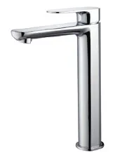 Tall Mixer Tap Bathroom Basin Mixer with Supply Hose,Single Handle Lavatory Faucet,Basin Tap Chrome