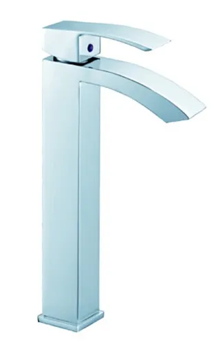 Tall Mixer Tap Bathroom Basin Mixer with Supply Hose,Single Handle Lavatory Faucet,Basin Tap Chrome