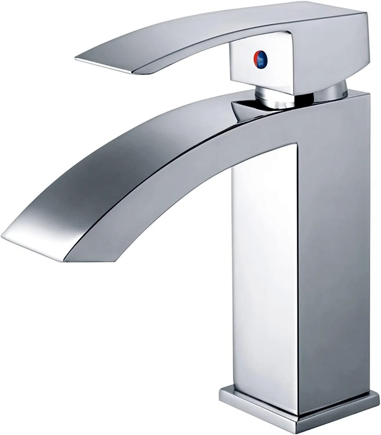 Single Handle Basin Mixer with Water Outlet,Cold & Hot Chrome Lavatory Vanity Basin Tap