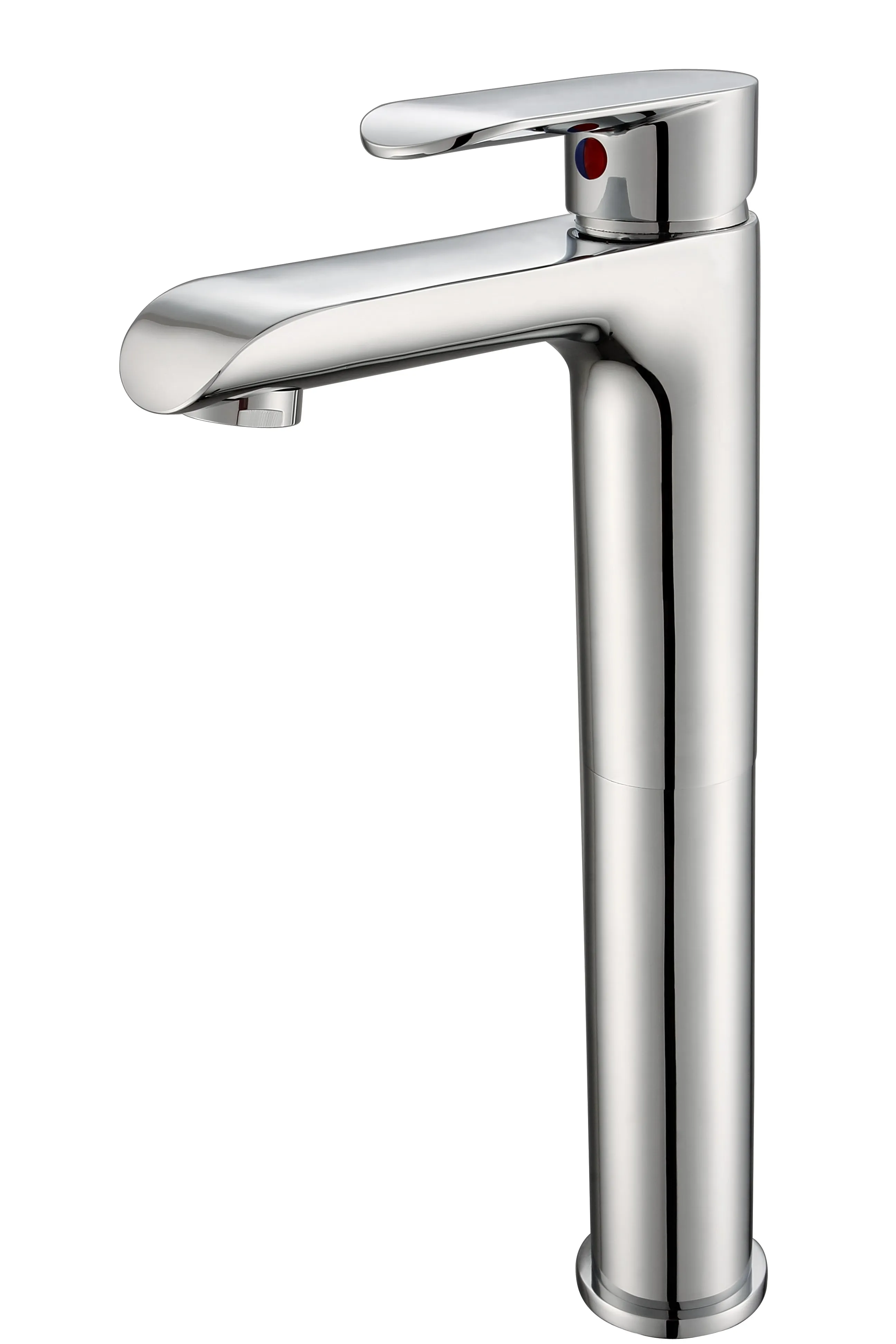 Tall Mixer Tap Bathroom Basin Mixer with Supply Hose,Single Handle Lavatory Faucet,Basin Tap Chrome