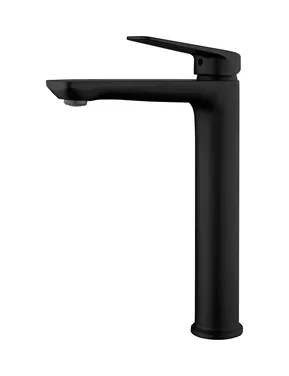 Tall Mixer Tap Bathroom Basin Mixer with Supply Hose,Single Handle Lavatory Faucet,Basin Tap Matt black