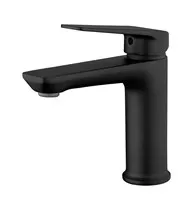 Single Handle Basin Mixer with Water Outlet,Cold & Hot Matt black Lavatory Vanity Basin Tap