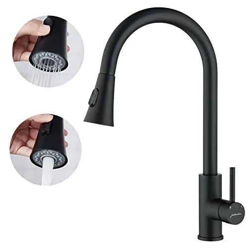 Kitchen Faucet Brushed Nickel Utility Sink Faucet for Laundry Sink Stainless Steel matt black