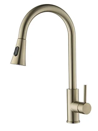 Kitchen Faucet Brushed Nickel Utility Sink Faucet for Laundry Sink Stainless Steel Brushed gold