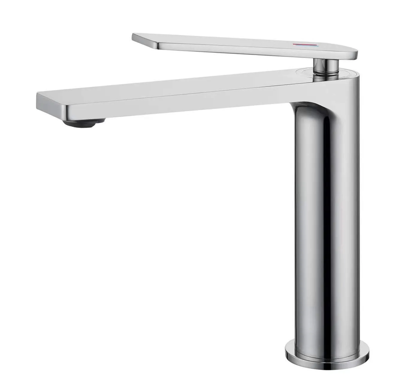 Bathroom Mixer Single Handle Basin Mixer Tap Brass Material Chrome with Water Inlet Hose