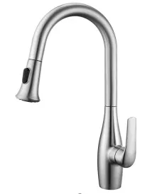 Kitchen Faucet Brushed Nickel Utility Sink Faucet for Laundry Sink Stainless Steel Brushed Nickel