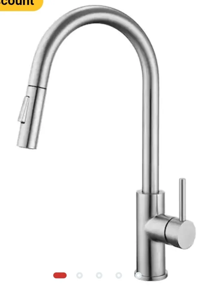 Kitchen Faucet Brushed Nickel Utility Sink Faucet for Laundry Sink Stainless Steel Brushed Nickel