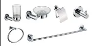 Bathroom Accessories Set 6-In-1-Chrome