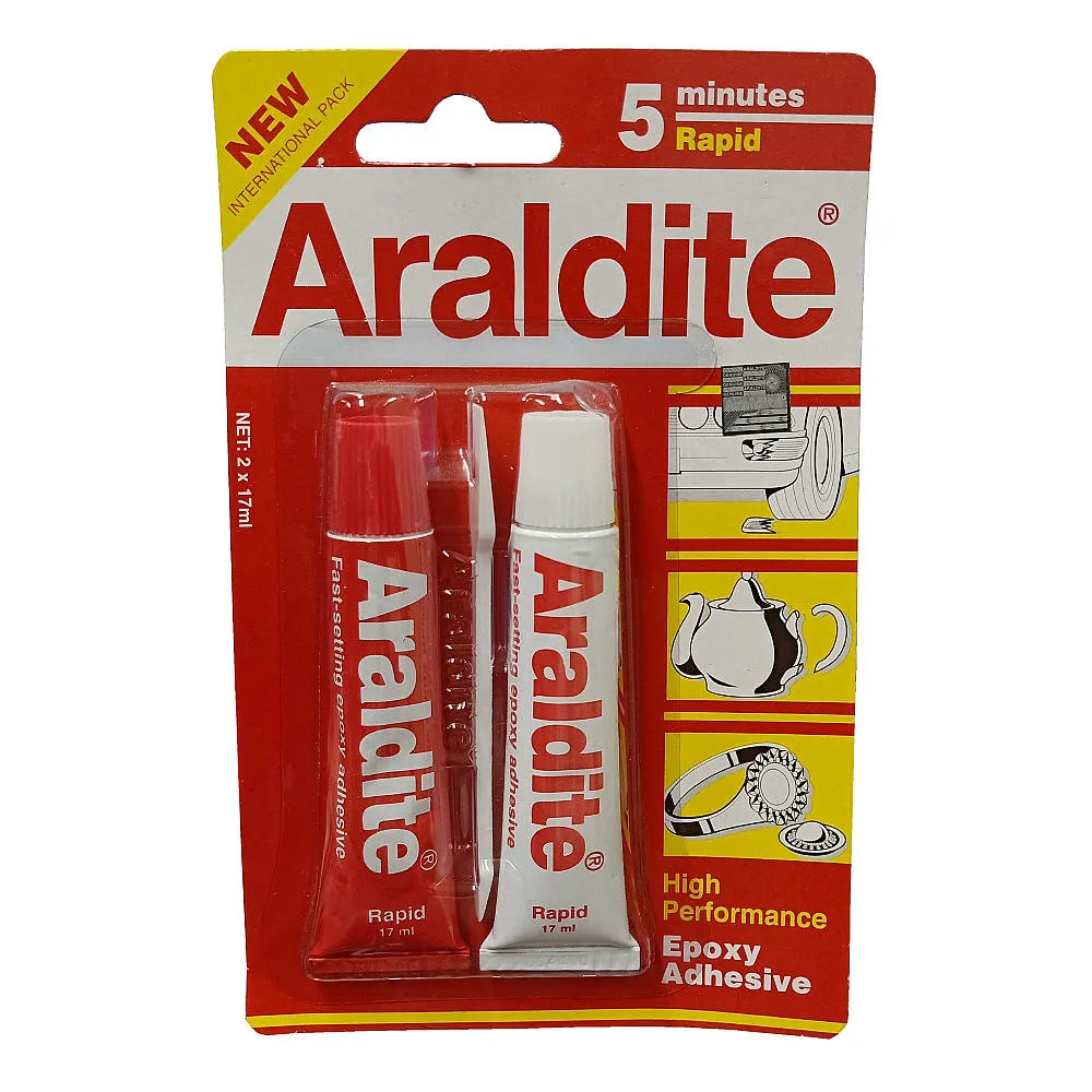 ARALDITE RAPID 5MIN 2 X 17ML RED