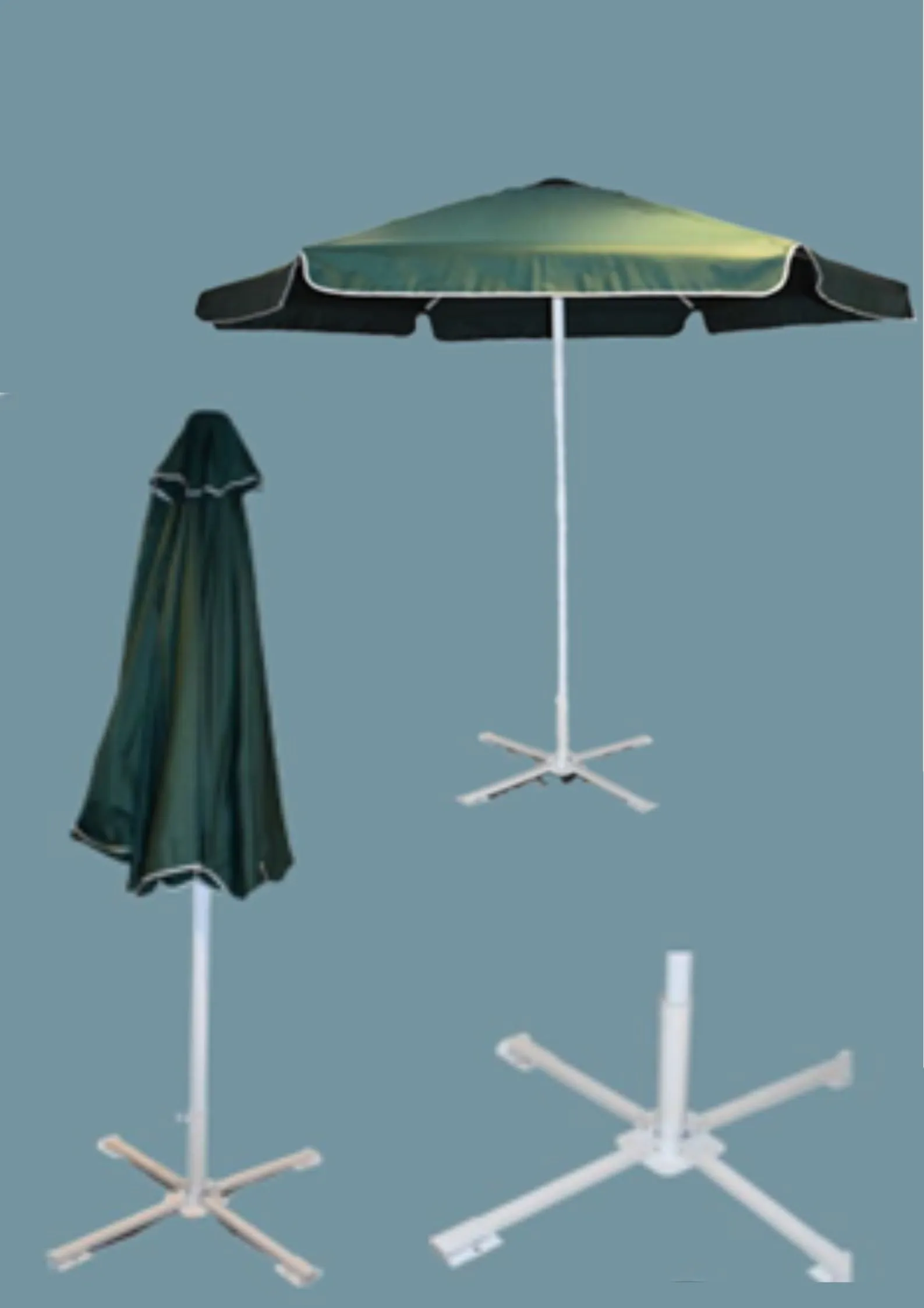 Green Colour UV Protected Fabric, Heavy Duty Umbrella