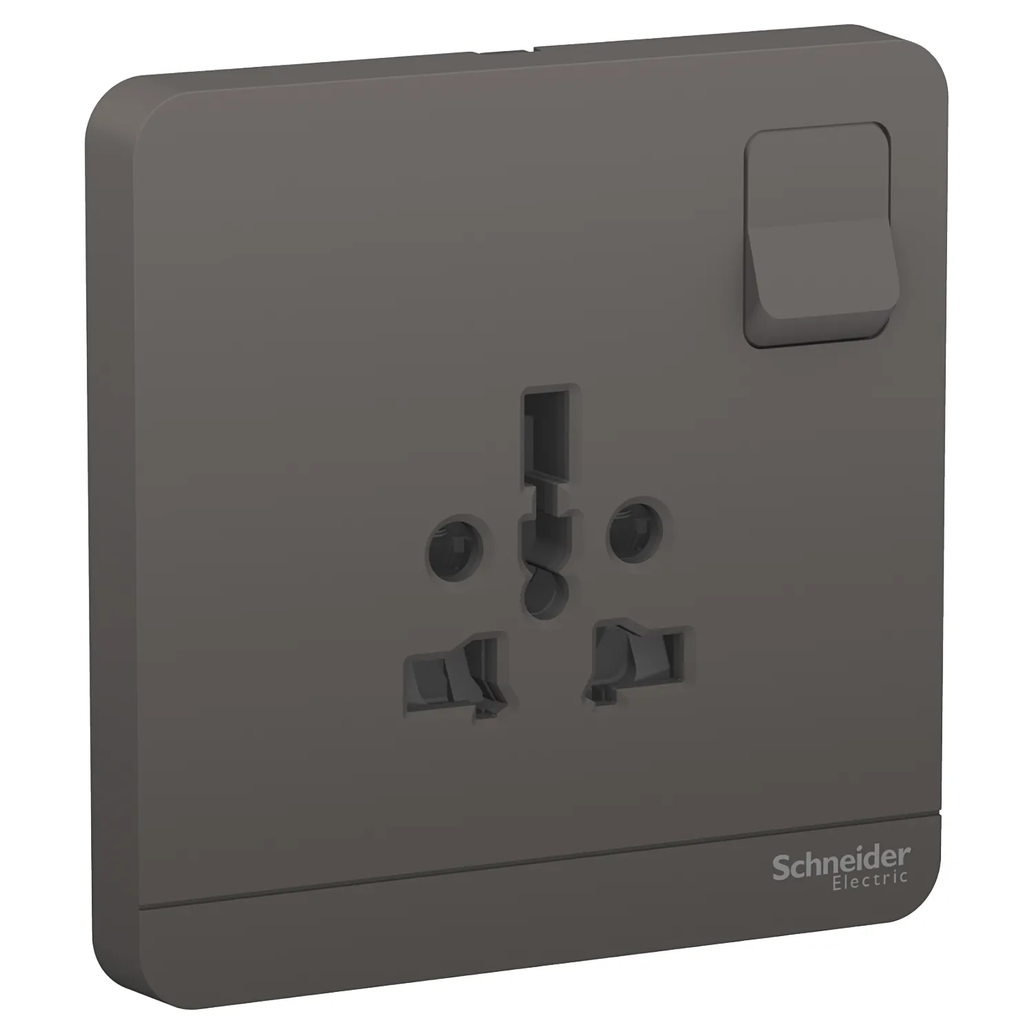 AvatarOn, switched socket, 2P + 3P, 16 A, 250 V, Dark Grey E8315TS_DG