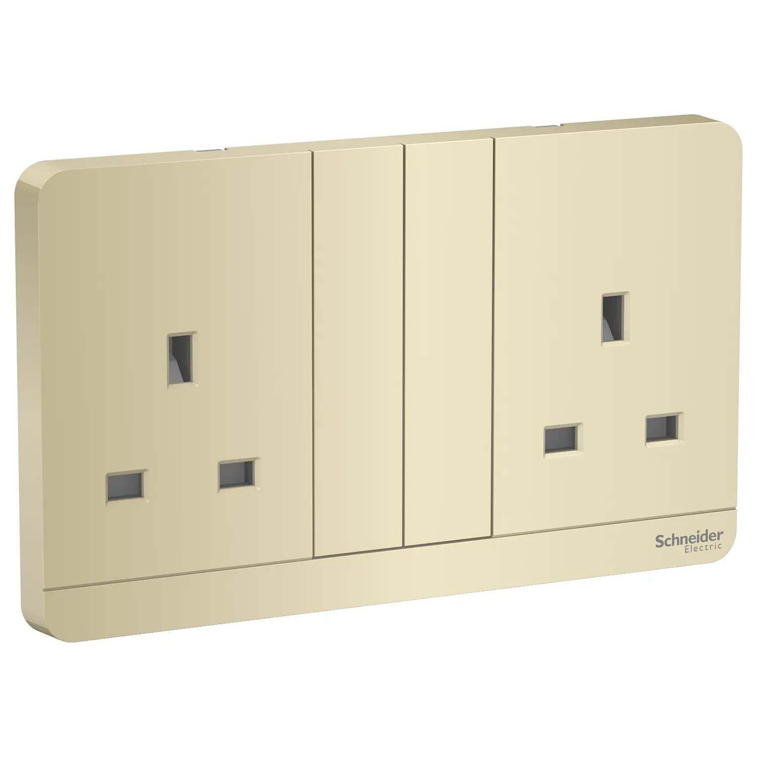 AvatarOn, 2 switched socket, 3P, 13 A, 250 V, Wine Gold E83T25_WG_G12