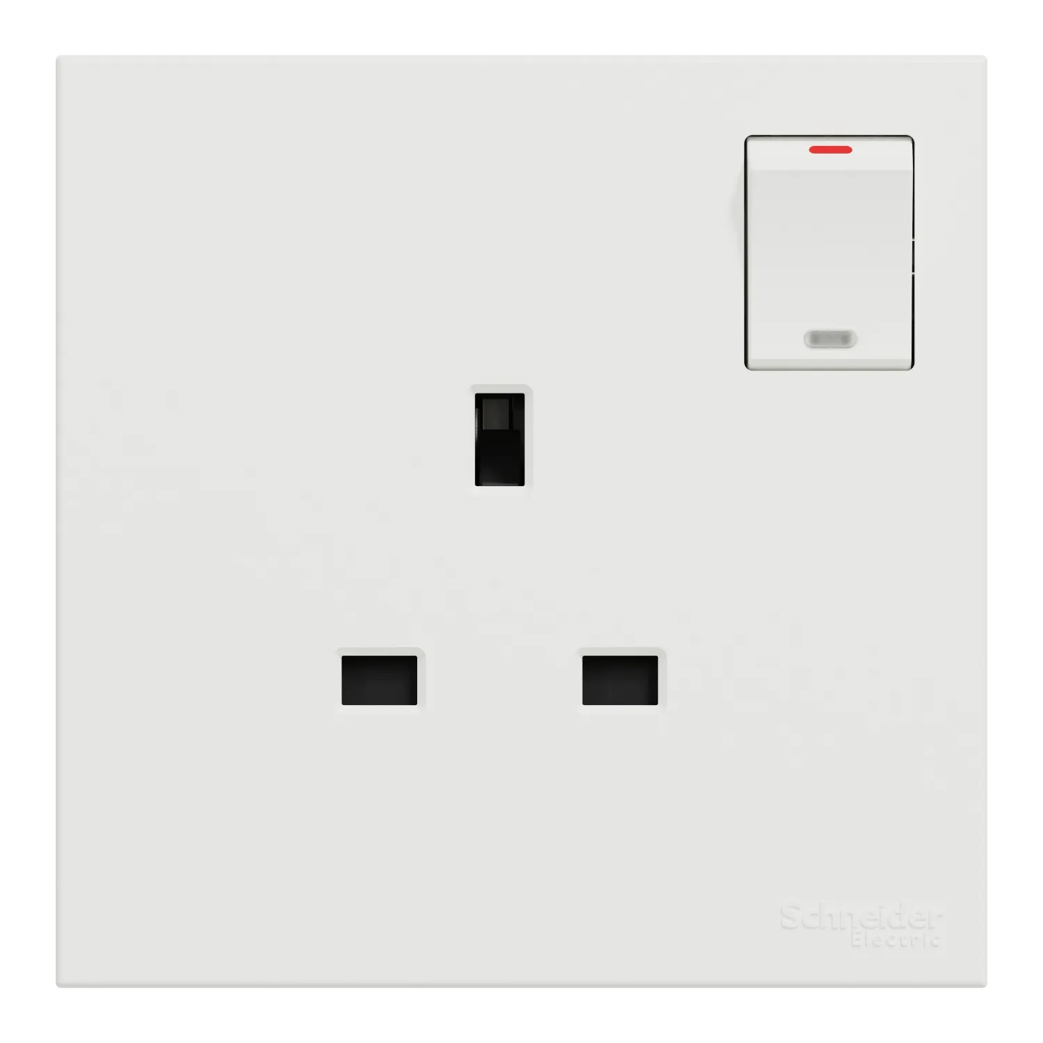 Switched socket, AvatarOn C, 13A 250V, 1 gang, with LED, white E8715N_WE