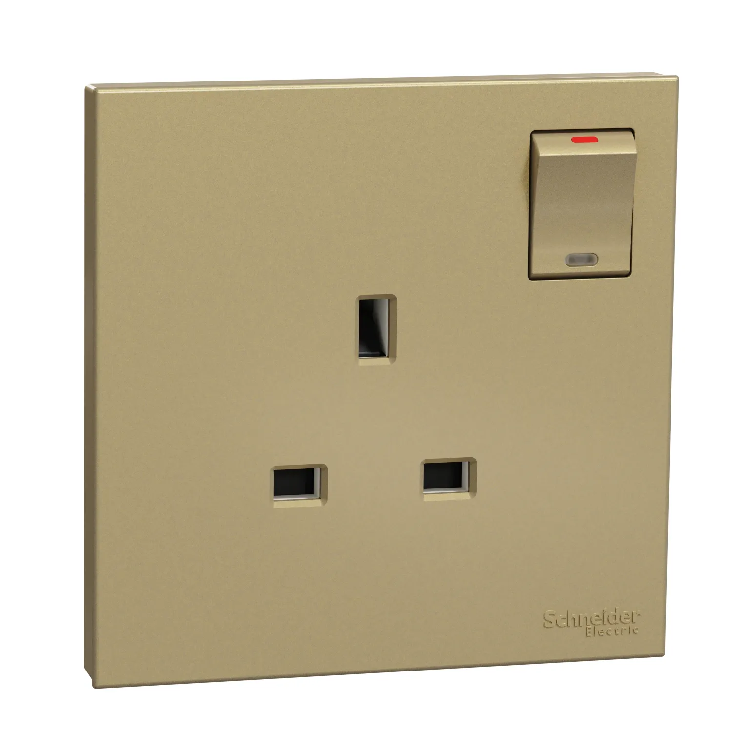 AvatarOn C,Switched socket, 13A 250V, 1 gang, with LED, wine gold E8715N_WG