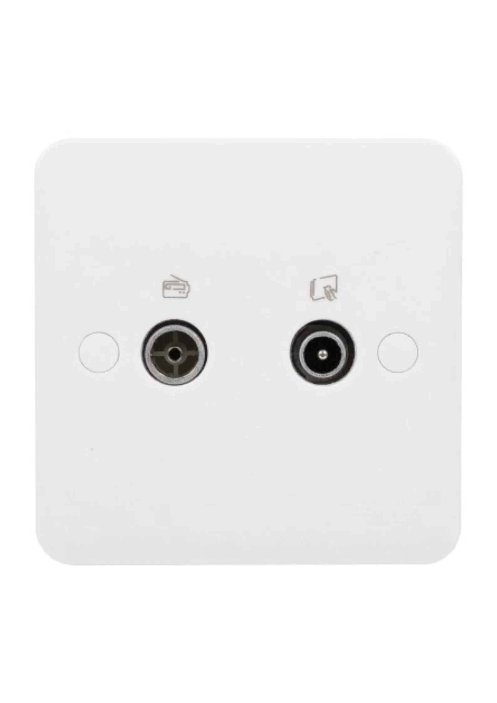 Schneider Electric Lisse Square edge white moulded TV-R/DAB socket GGBL7020S