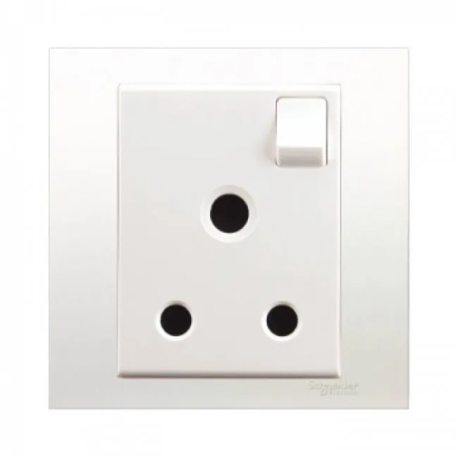 Schneider Electric Vivace Switch Socket 15A 1 Gang White Socket KB15/15