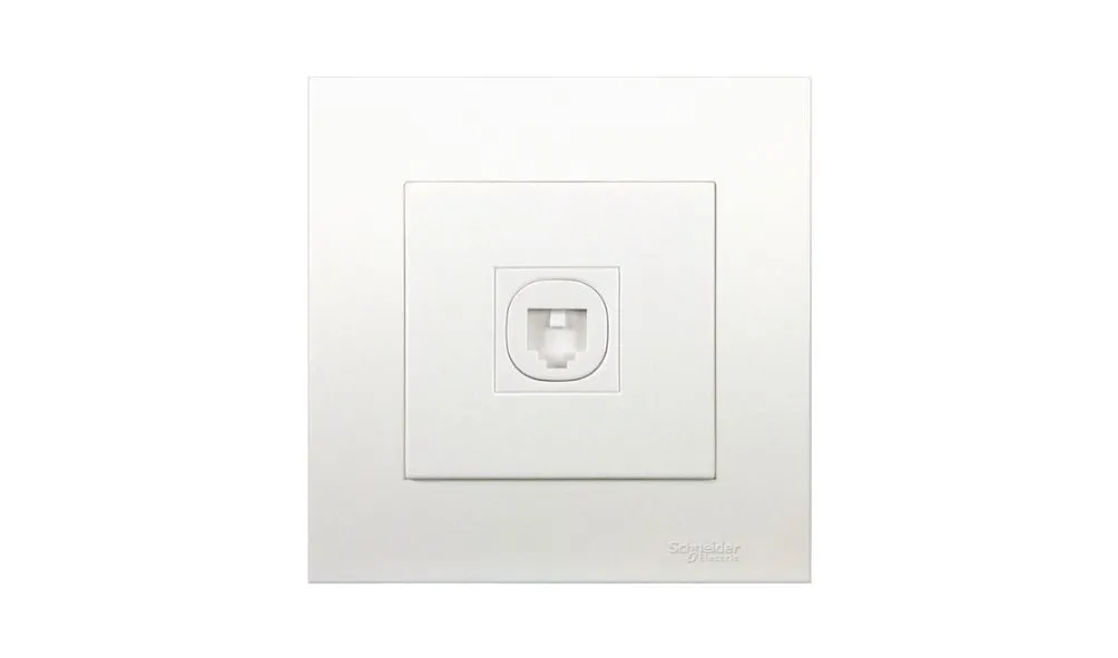 Schneider Electric Vivace Telephone socket with shutter 1 gang white KB31TS