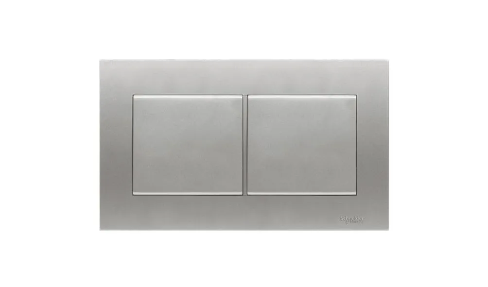 Schneider Electric Vivace 2 Gang Blank Plate Aluminium silver KBT30_AS