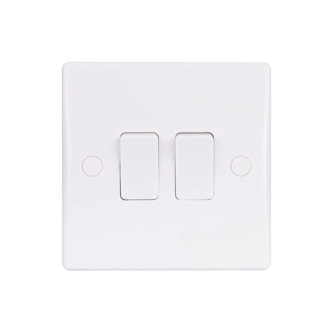 Schneider Electric Ultimate Slimline plate switch 2way screw terminals IP20 white GU1022